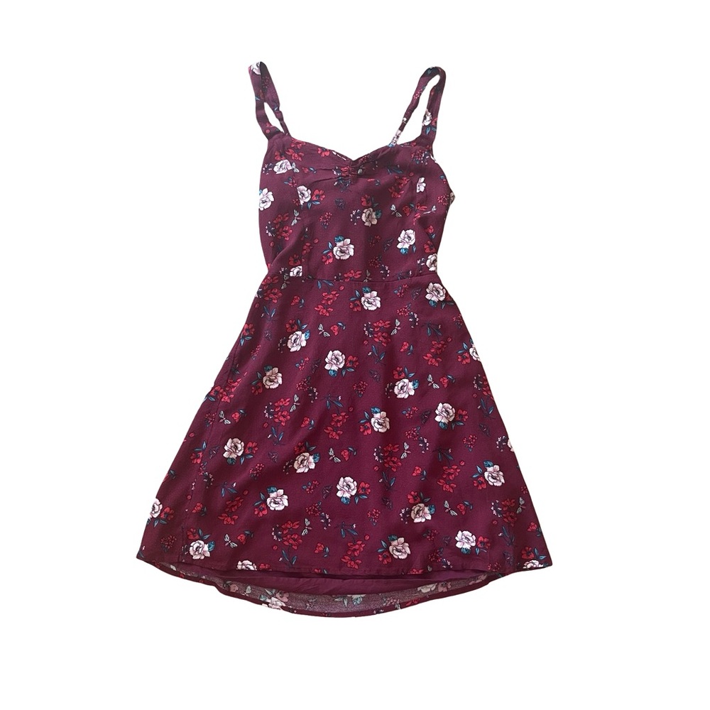 Hollister Floral Open Back Mini Dress